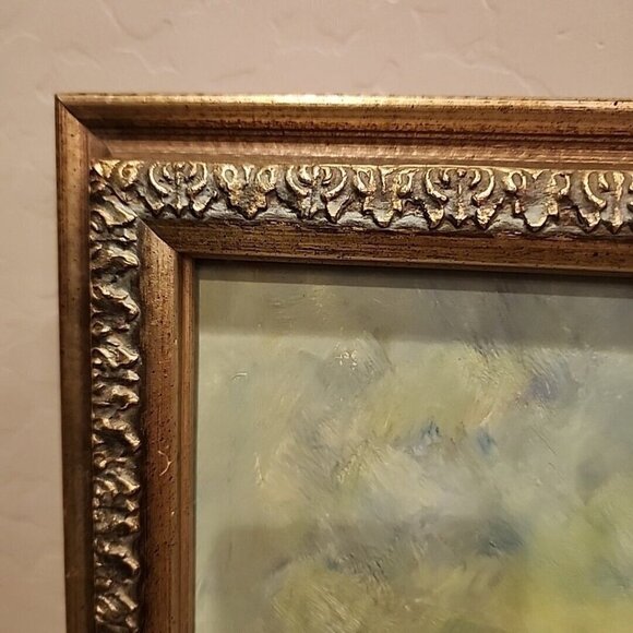 Unknown Painter Portrait Red Headed Girl Green Eyes Oil Painting 1967 Framed - Picture 5 of 9